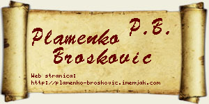 Plamenko Brošković vizit kartica